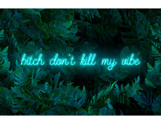 Carteles de neón LED - Luces de neón "Bitch don't kill my vibe"