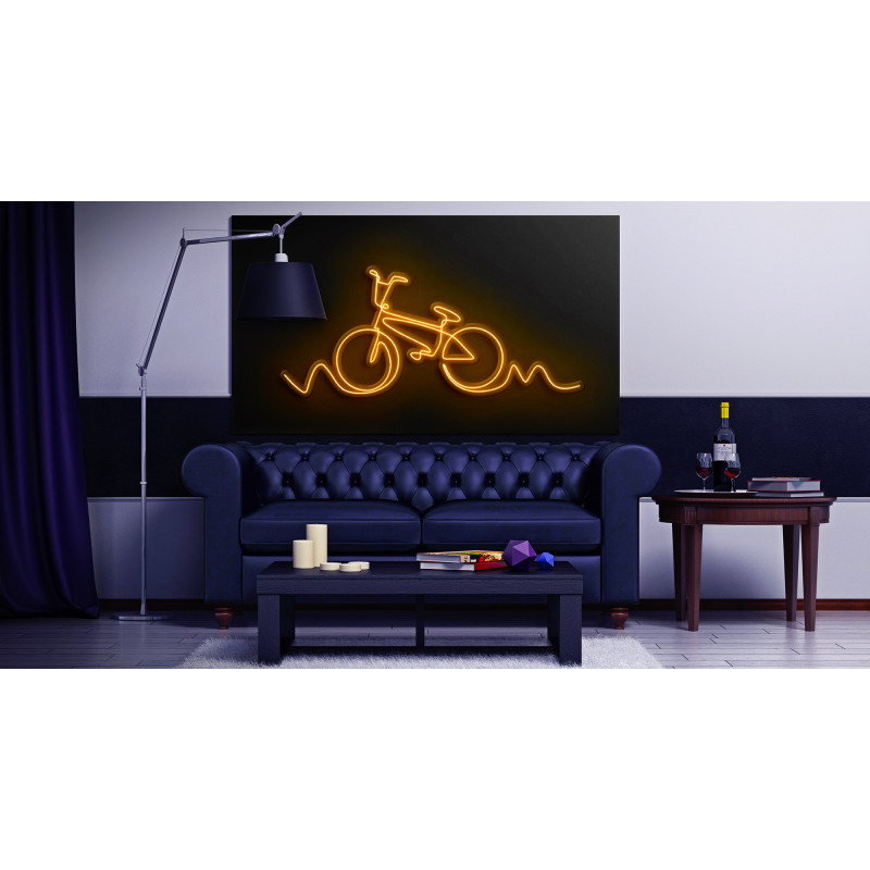 neon led silueta bici, lightsandwires