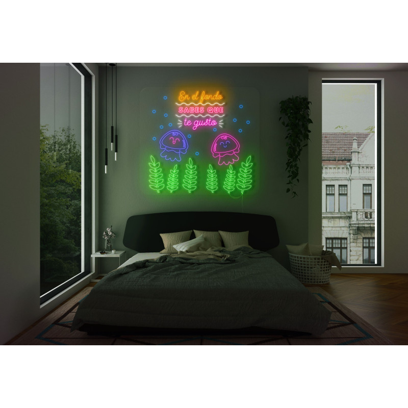 Neon led en el fondo sabes que te gusto, lightsandwires