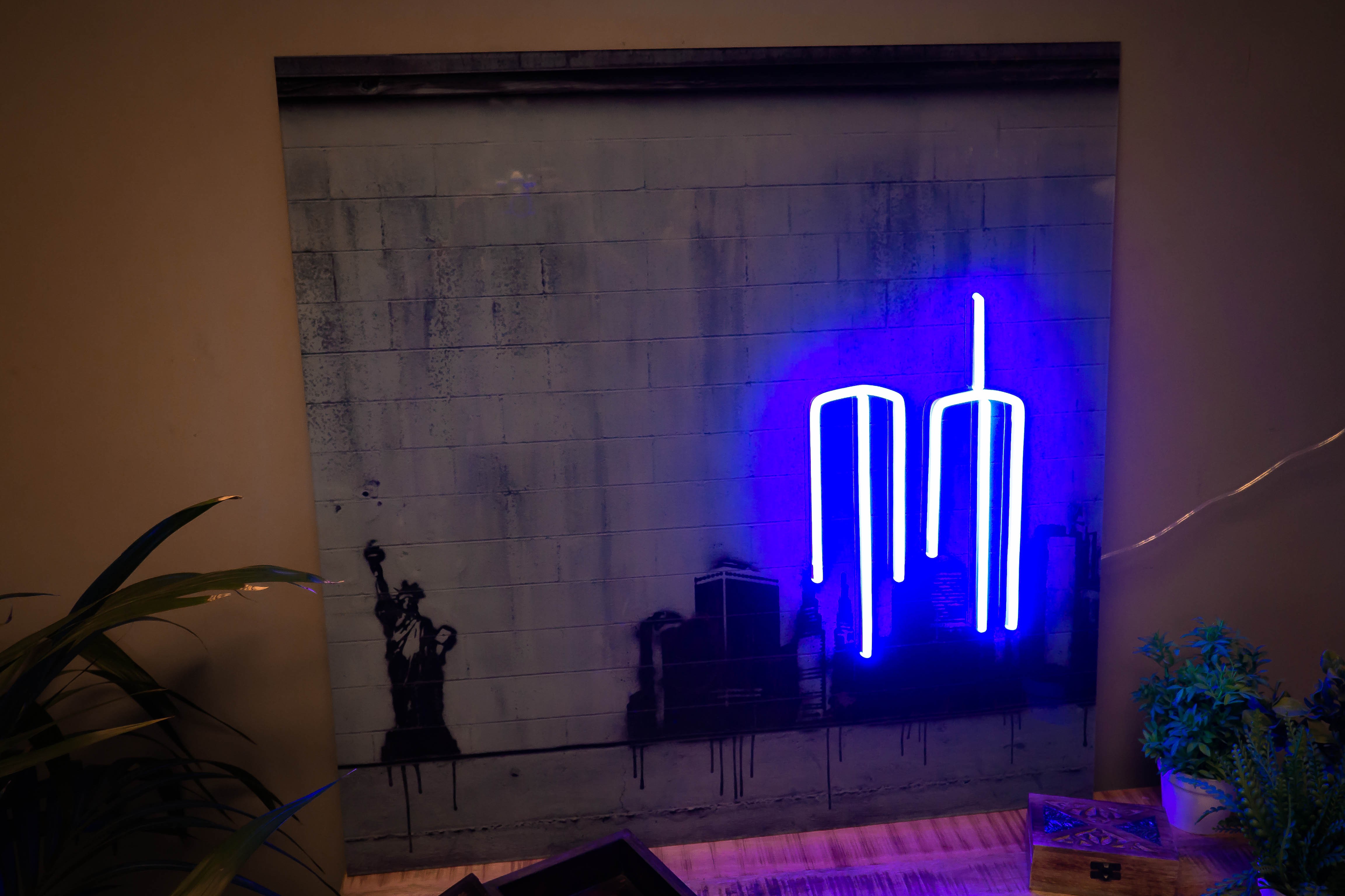cuadros neon led tores gemelas