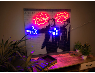 cuadros neon led pulp fiction
