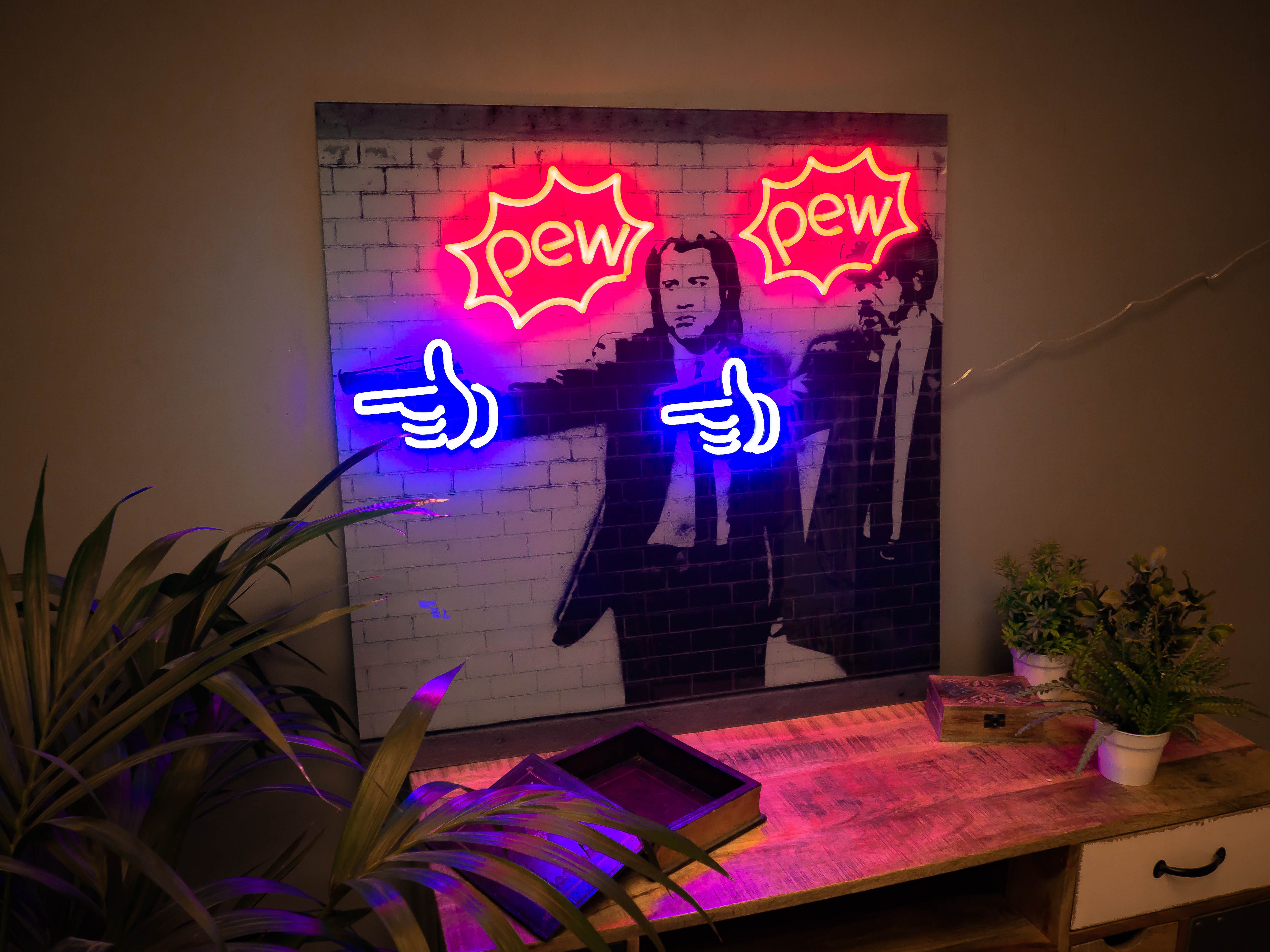 cuadros neon led pulp fiction