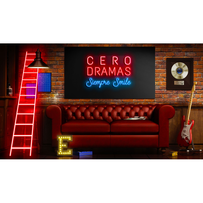 Neón Led "Cero dramas siempre smile"lightsandwires