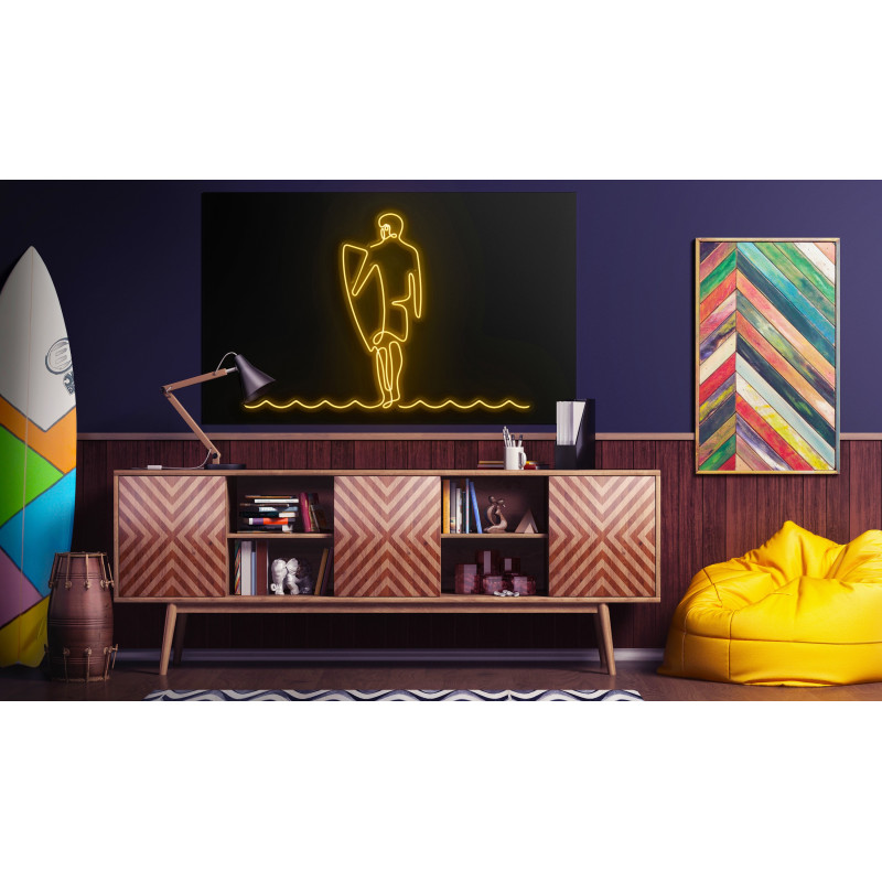 neon led surfista, lightsandwires