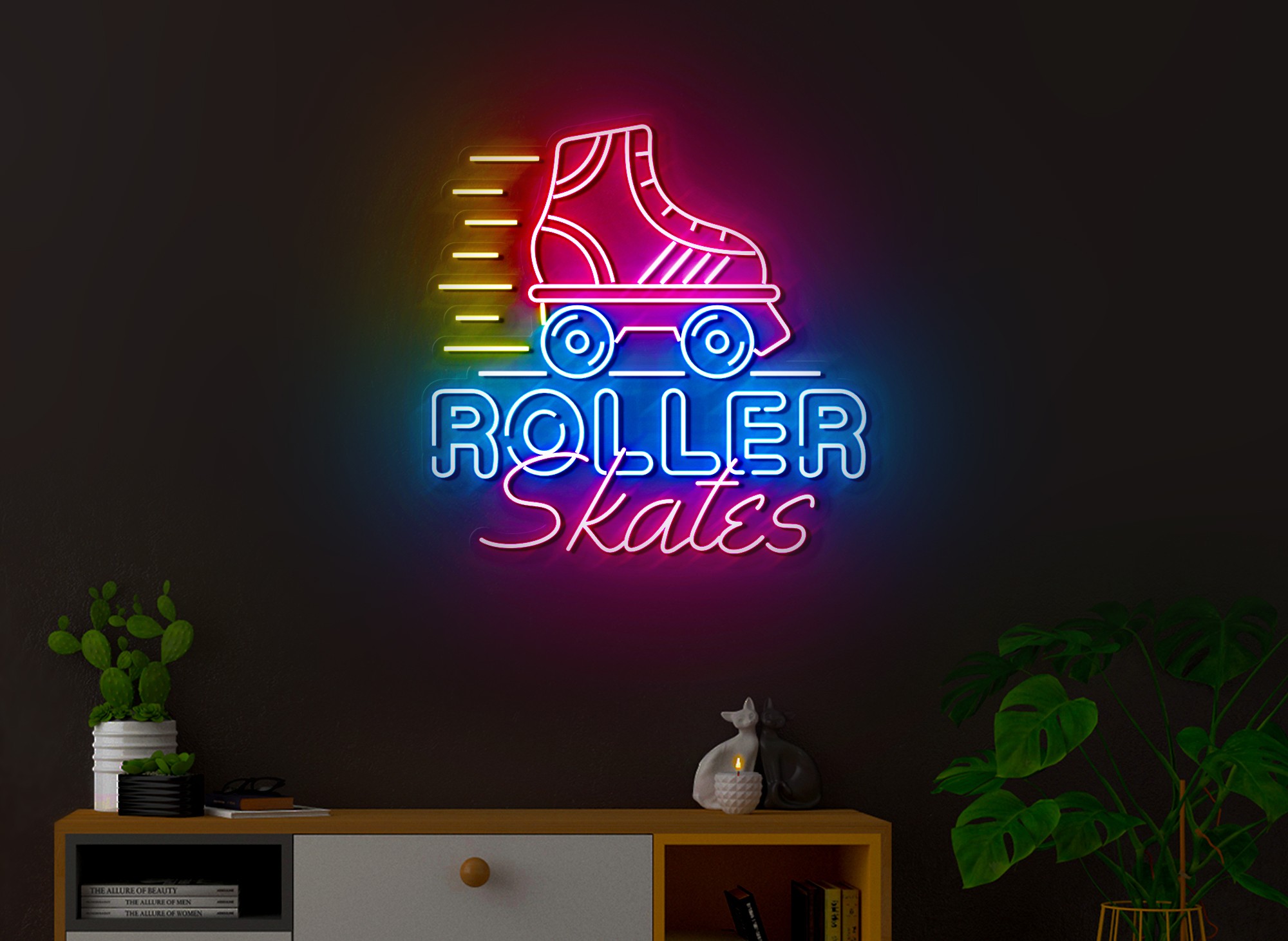 neon led patines roller lightsandwires