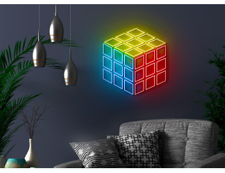 neon led cubo rubik lightsandwires