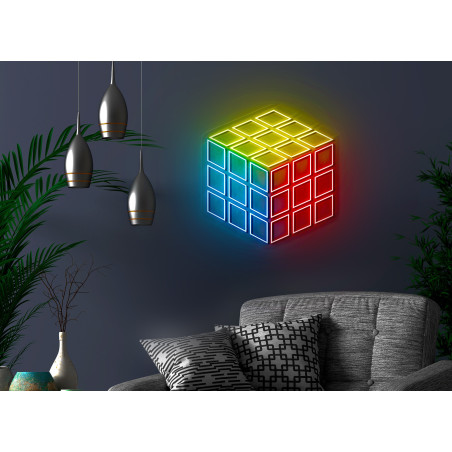neon led cubo rubik lightsandwires