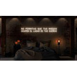 Neón Led "No permitas que tus miedos ocupen el lugar de tus sueños" LIGHTSANDWIRES