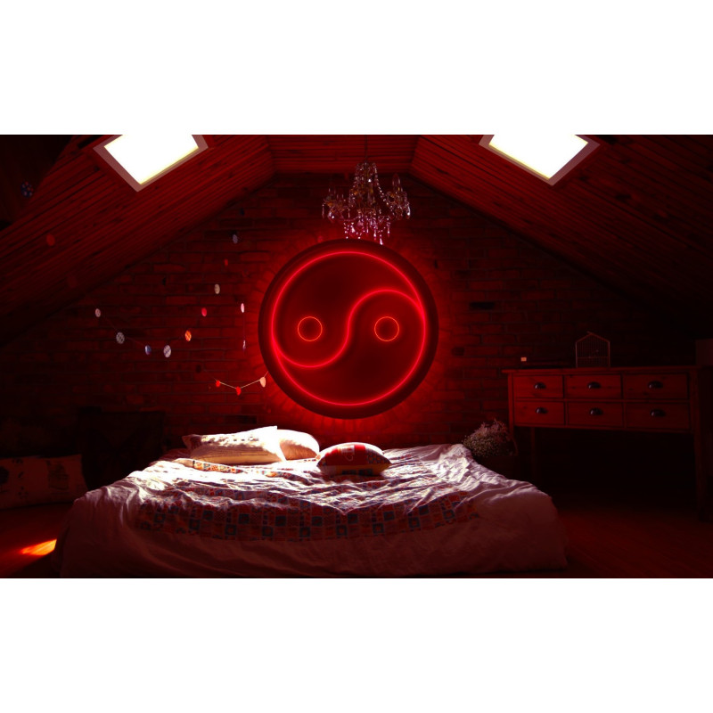 neon led ying yang, lightsandwires