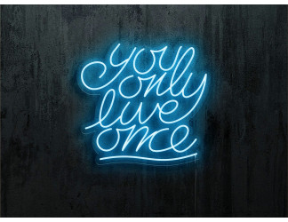 neon led color azul you only live once
