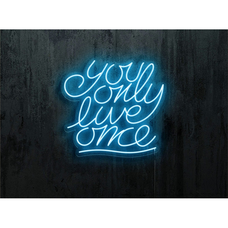 neon led color azul you only live once