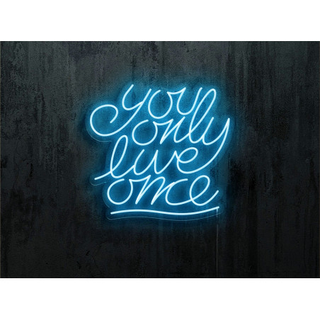 neon led color azul you only live once