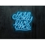 neon led color azul you only live once