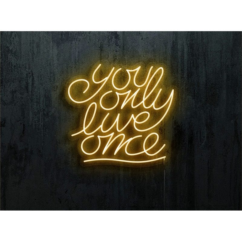 neon led color amarillo you only live once