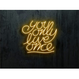 neon led color amarillo you only live once