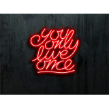 neon led color rojo you only live once