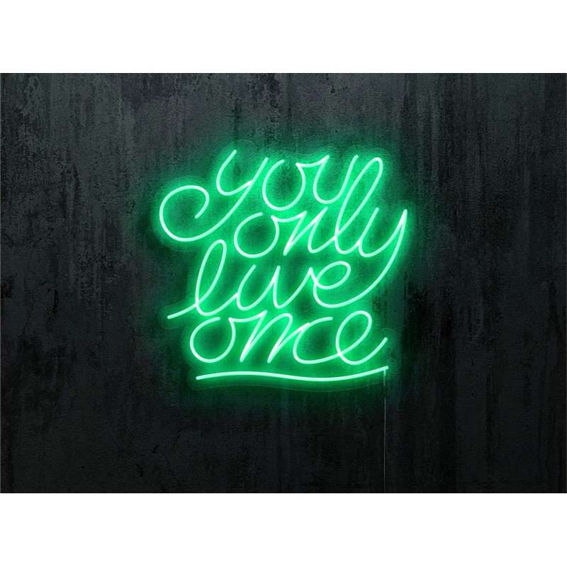 neon led color verde you only live once