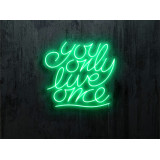 neon led color verde you only live once