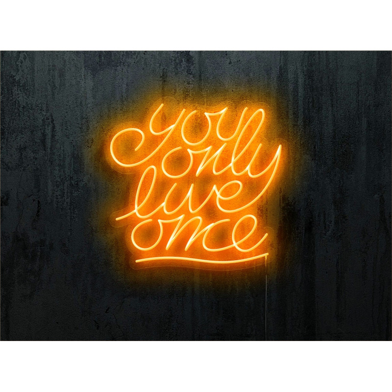neon led color naranja you only live once