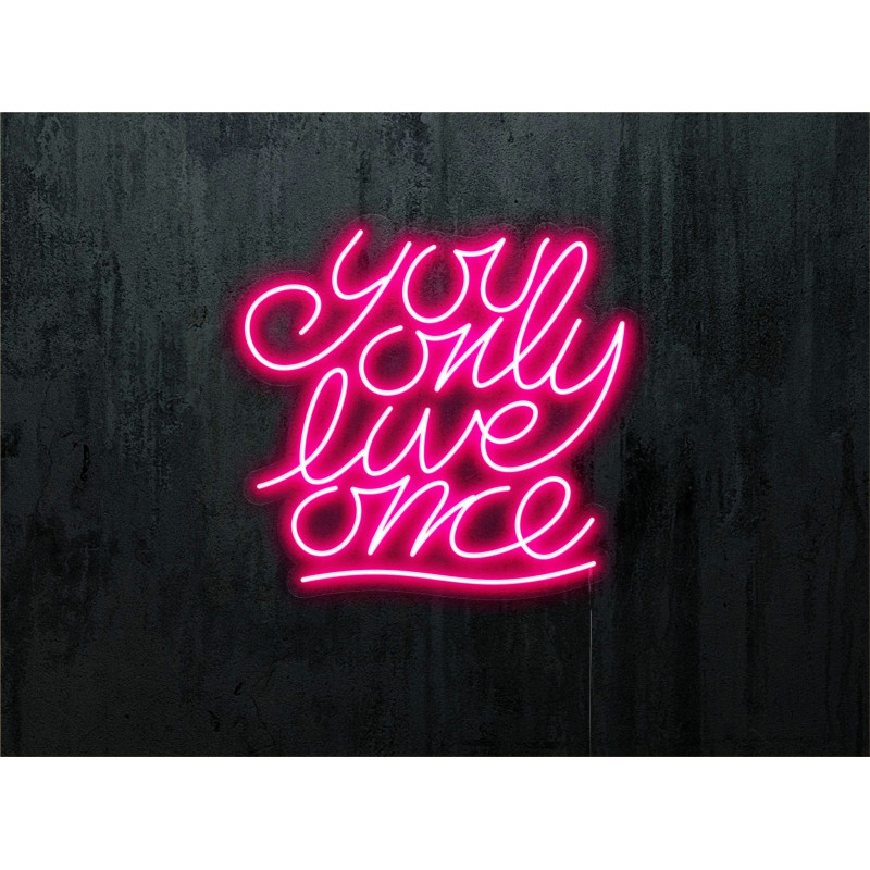 neon led color rosa you only live once