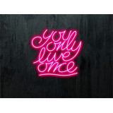 neon led color rosa you only live once