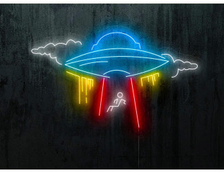 neon led onvi abducion, color azul, blanco, rojo y amarillo.lightsandwires