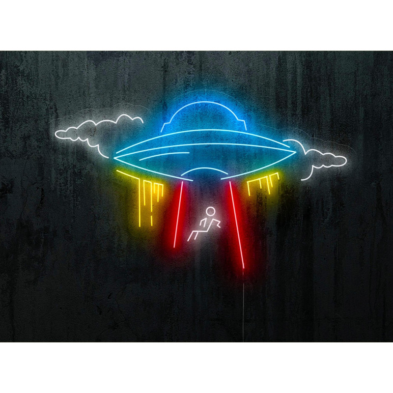 neon led onvi abducion, color azul, blanco, rojo y amarillo.lightsandwires