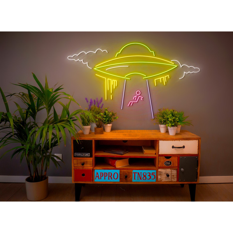 Carteles de Neón Led - Luces de neón "Ovni abducido"