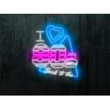 NEON LED I LOVE BLACK TO THE 80, LIGHTSANDWIRES