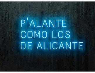 neon led p'alante como los de alicante, color azul, lightsandwires