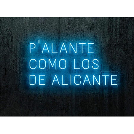 neon led p'alante como los de alicante, color azul, lightsandwires