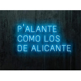 neon led p'alante como los de alicante, color azul, lightsandwires