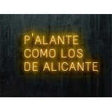 neon led p'alante como los de alicante, color amarillo, lightsandwires