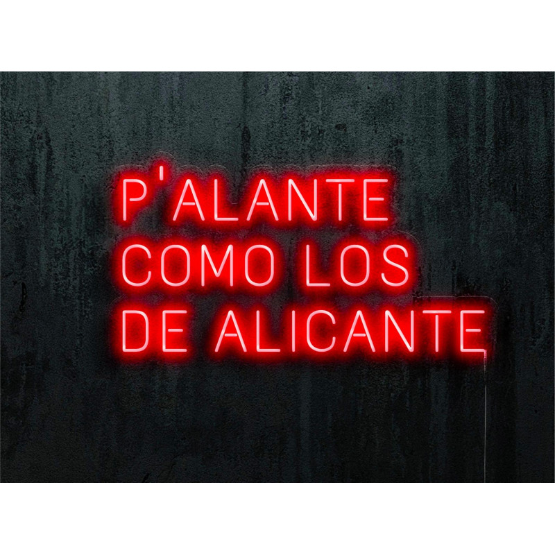 neon led p'alante como los de alicante, color rojo, lightsandwires