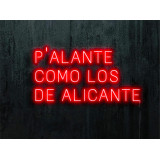 neon led p'alante como los de alicante, color rojo, lightsandwires