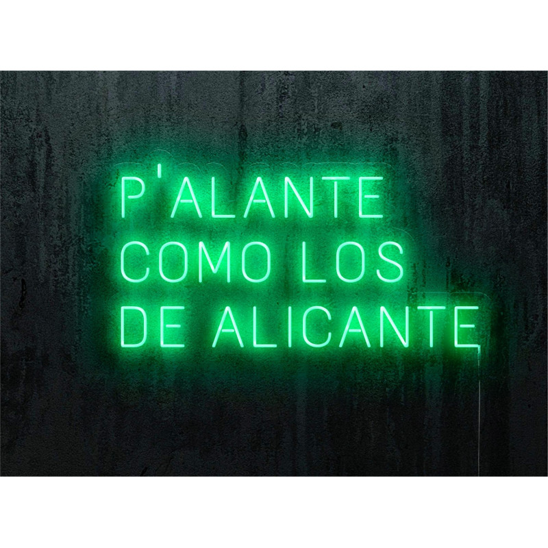 neon led p'alante como los de alicante, color verde, lightsandwires