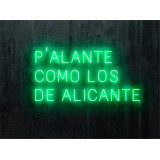 neon led p'alante como los de alicante, color verde, lightsandwires