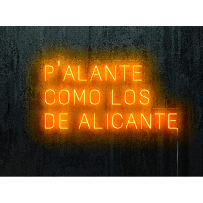 neon led p'alante como los de alicante, color naranja, lightsandwires