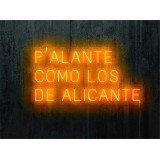 neon led p'alante como los de alicante, color naranja, lightsandwires
