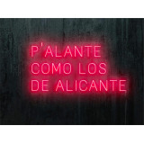 neon led p'alante como los de alicante, color rosa, lightsandwires