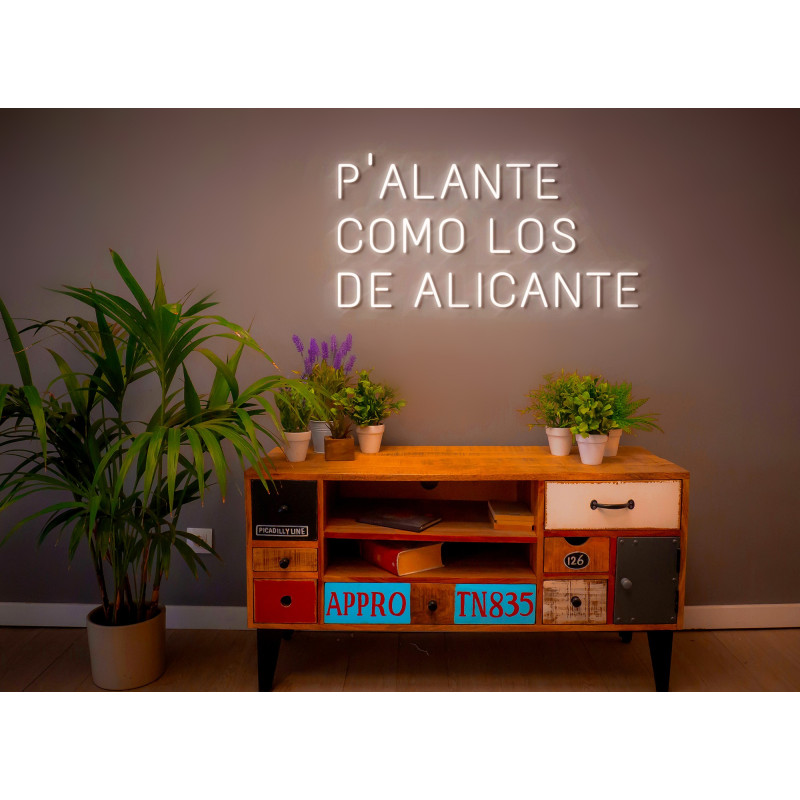 neon led p'alante como los de alicante, color blanco, lightsandwires