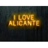 neon led I LOVE alicante, color AMARILLO, lightsandwires