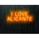 neon led I LOVE alicante, color naranja, lightsandwires