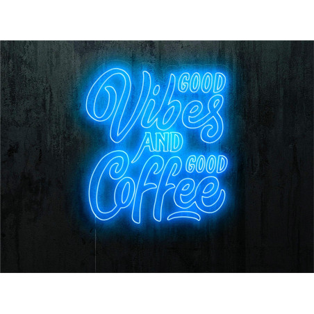 neon led good vibes and cofee, lightsandwires