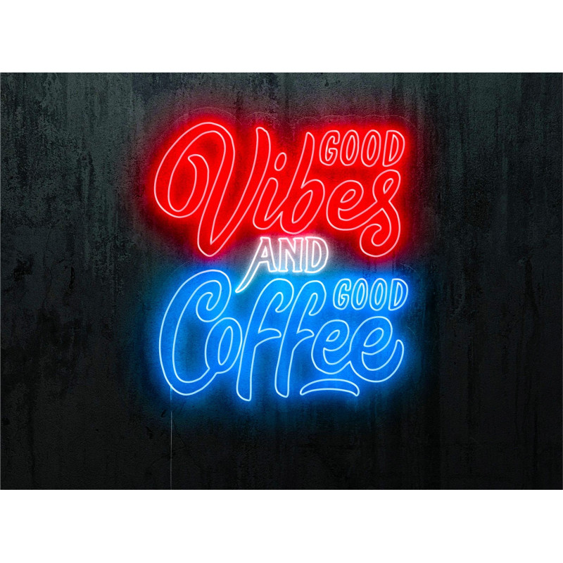 neon led good vibes and cofee, lightsandwires