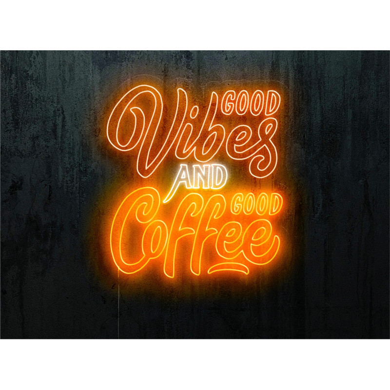 neon led good vibes and cofee, lightsandwires