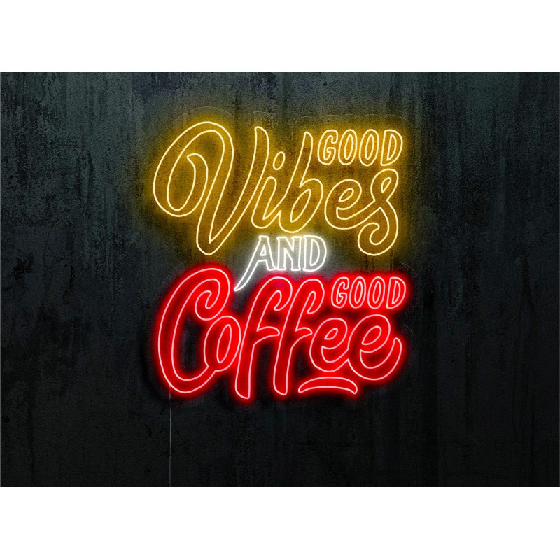 neon led good vibes and cofee, lightsandwires