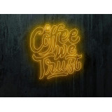 neon led in coffee we trust, lightsandwires