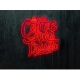neon led in coffee we trust, lightsandwires