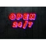NEON LED OPEN 24, LIGHTSANDWIRES